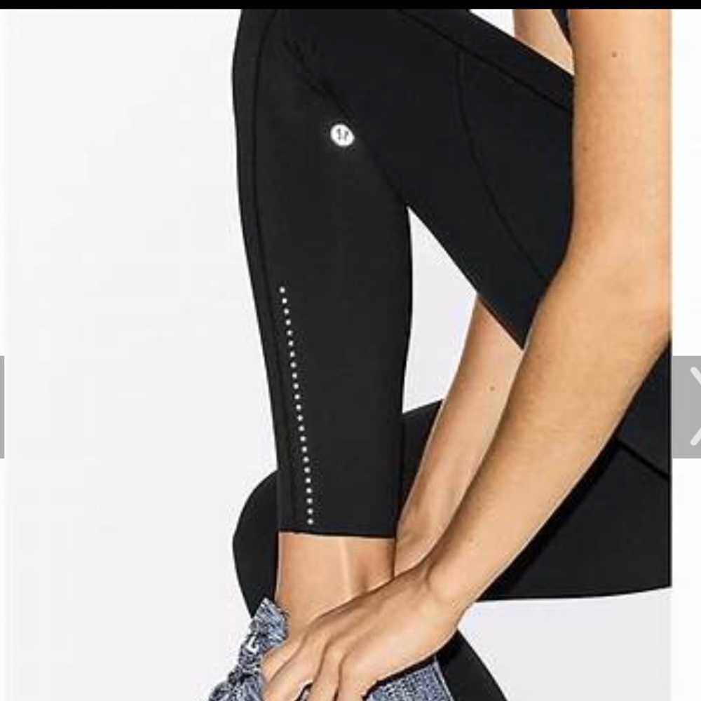Lululemon Fast and free Camo 3/4 crop